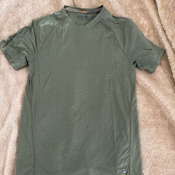 Smartwool mens olive green/army green, small short sleeve T-shirt - Picture 1 of 5